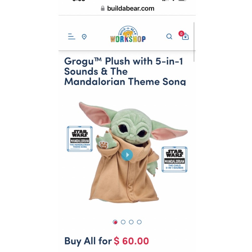 NEW Baby Yoda Mandalorian The Child - Build a Bear - Picture 6 of 6